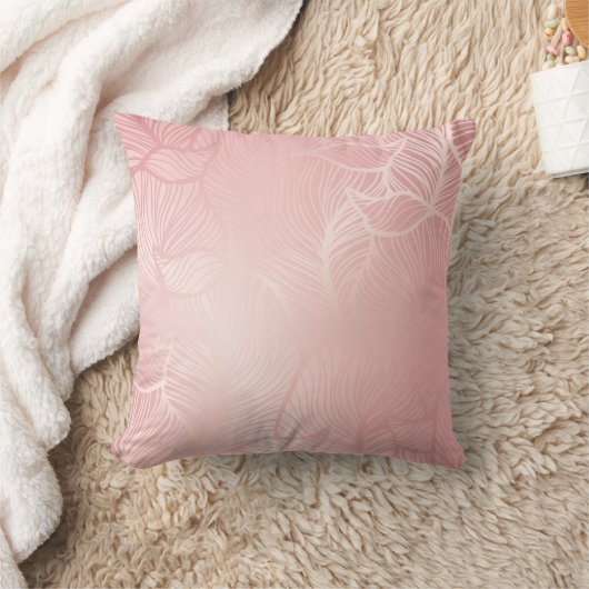 Roze goud vintage Damask  Kussen (Deken)