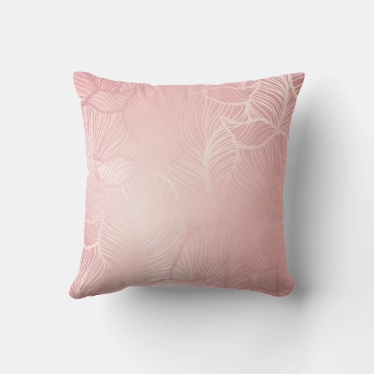 Roze goud vintage Damask  Kussen (Achterkant)