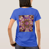 Roze, Goud & Violet Glas in lood Rood T-shirt (Achterkant)