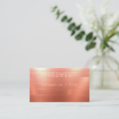 Roze goud visitekaartje (Staand voorkant)
