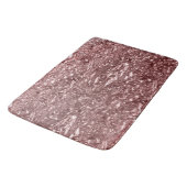 Roze Goud Vloeibare Chroom Metallic Chic Glam Badmat (Gekanteld)