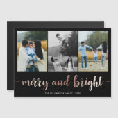 Roze Goud Vrolijk & Helder op Zwart | Vakantie Fot (Voorkant / Achterkant)