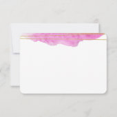 Roze & Goud Watercolor Wedding RSVP Kaart (Achterkant)