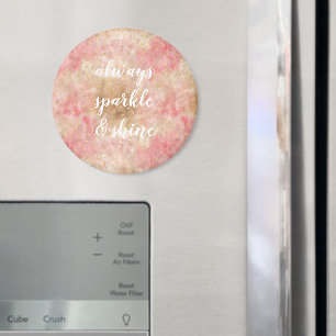 Roze Goud Waterverf Confetti Magneet