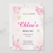 Roze Goud Waterverf Kaart (Voorkant)