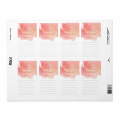 Roze Goud Waterverf meisje baby shower boek Etiket (Full Sheet)