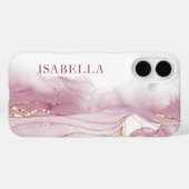 Roze Goud Waterverf Persoonlijk Case-Mate iPhone Case (Achterkant (horizontaal))