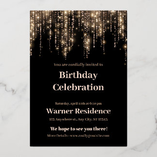 Roze Goud Waterverf Vrijgezellenfeest Brunc Folie Uitnodiging