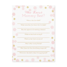 Roze Goud Wie Weet Mama Beste Quiz Game Kaart