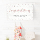 Roze Goud & Wit | Congratulatie Feestviering Spandoek (Insitu)