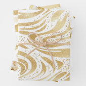 Roze Goud Wit Crème Hart Cupcake Verjaardag Inpakpapier Vel (In situ)