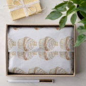 Roze Goud Wit Crème Hart Cupcake Verjaardag Tissuepapier (Geschenk)