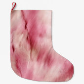 Roze Goud Wit Dier Grote Kerstsok (Voorkant)