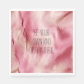 Roze Goud Wit Dier Servet (Voorkant)