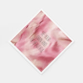 Roze Goud Wit Dier Servet (Hoek)