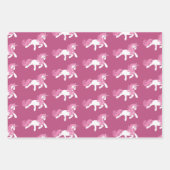 Roze Goud Wit Paarse Eenhoorn Inpakpapier Vel (Voorkant 2)