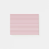 Roze Goud Witte Eenvoudige Horizontale Strepen Post-it® Notes (Voorkant)