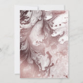 Roze Goud & Witte Marmer Vier Feest Met Ons Kaart (Achterkant)