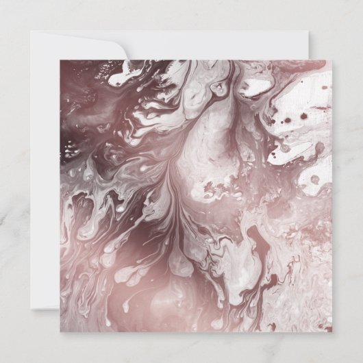 Roze Goud & Witte Marmer Vier Feest Met Ons Kaart (Achterkant)