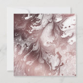 Roze Goud & Witte Marmer Vier mee met ons Kaart (Achterkant)