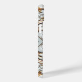 Roze Goud Witte Marmeren Luxe Glam Case-Mate iPhone Case (Achterkant / Rechts)