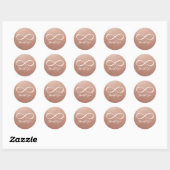 Roze Goud Witte Oneindigheidssymbool Dank Je Ronde Sticker (Vel)