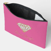 Roze Goud Witte Schittering Diamant Etui (Open)