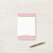 Roze Goud XOXO gepersonaliseerd Post-it® Notes (Op bureau)