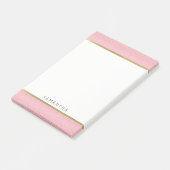 Roze Goud XOXO gepersonaliseerd Post-it® Notes (Schuin)