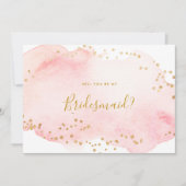 Roze goud zal je zijn Mijn Bridesmaid (Voorkant)