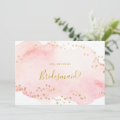 Roze goud zal je zijn Mijn Bridesmaid (Staand voorkant)