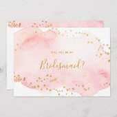 Roze goud zal je zijn Mijn Bridesmaid (Voorkant / Achterkant)
