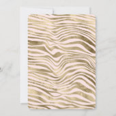 Roze Goud Zebra Dierenprint   Kaart (Achterkant)