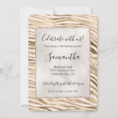 Roze Goud Zebra Dierenprint   Kaart (Voorkant)