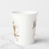 Roze & Goud Zestig & Fabulous 60ste Verjaardagsfee Papieren Bekers (Rechts)