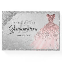Roze Goud Zilveren Diamant Glitter Jurk Quinceaner