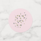 Roze Goud Zilveren Stippen Confetti (Kleine voorkant)