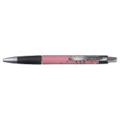 Roze Goud Zwart Confetti Pen (Achterkant)