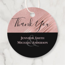 Roze Goud Zwart Glitter Folie Uitzicht TROUWEN