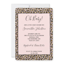 Roze Goud Zwart Luipaard Print