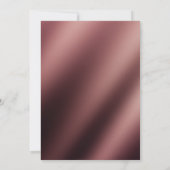 Roze Goud & Zwart Vier Ons Feest Kaart (Achterkant)