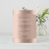 Roze Goud Zwart Wit Minimaal Glitter Glanzend Kaart (Staand voorkant)