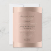 Roze Goud Zwart Wit Minimaal Glitter Ombre Kaart (Voorkant)