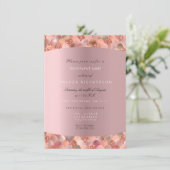 Roze Goud Zwart Witte Zeemeermin Schubben Blush Br Kaart (Staand voorkant)