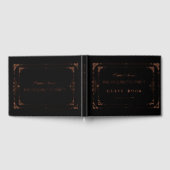 Roze Goud Zwarte Bloeiende Lijst Bachelorette Fees Gastenboek (Volledig)