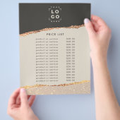 Roze goud zwarte elegante moderne meisjesachtige p flyer (Hand)