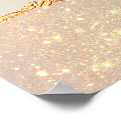 Roze goud zwarte elegante moderne meisjesachtige p poster (Hoek)