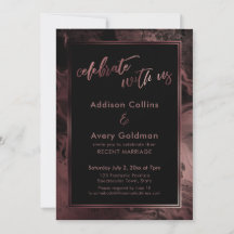 Roze Goud & Zwarte Marmer Vier Feest Met Ons