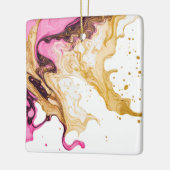 Roze goudalcohol Rookplaat Keramisch Ornament (Links)