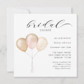 Roze goudballon Vrijgezellenfeest voor kalligrafie Kaart (Voorkant)